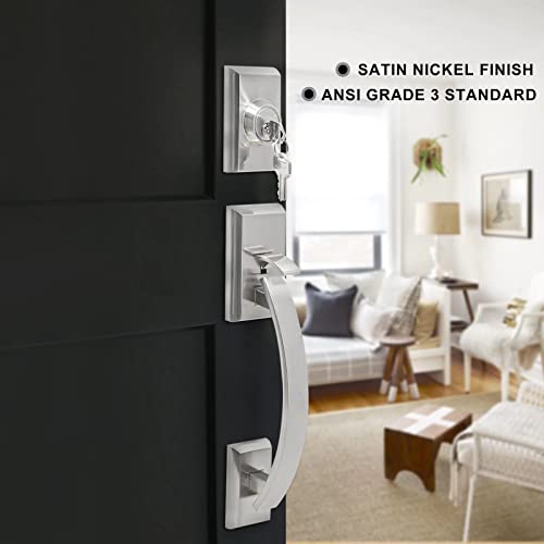 NeuType Front Door Handle Set - Heavy Duty Door Lock for Standard Doors