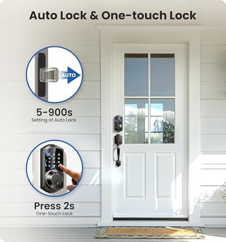 Fingerprint Front Door Smart Lock Set with Keyless Entry Deadbolt