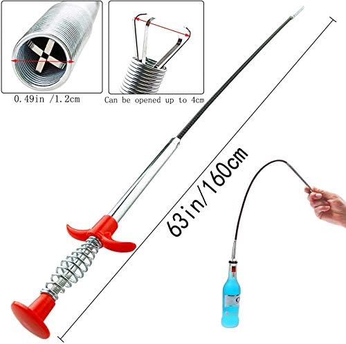 63-inch Flexible Grabber Tool for Drains Sinks and toilets