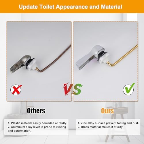 Experience Effortless Flush with Hibbent Universal Metal Front Mount Toilet Handle