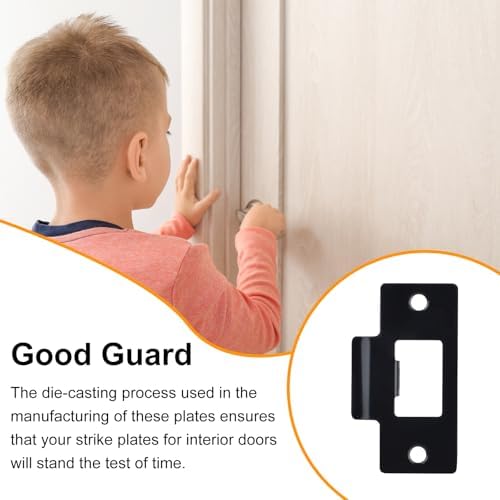 10PCS Stainless Steel Door Strike Plate Kit - Replacement Deadbolt Cover for Home Commercial Doors