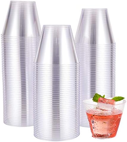 JOLLY CHEF 9 oz Clear Disposable Cups 100 Pack for Parties