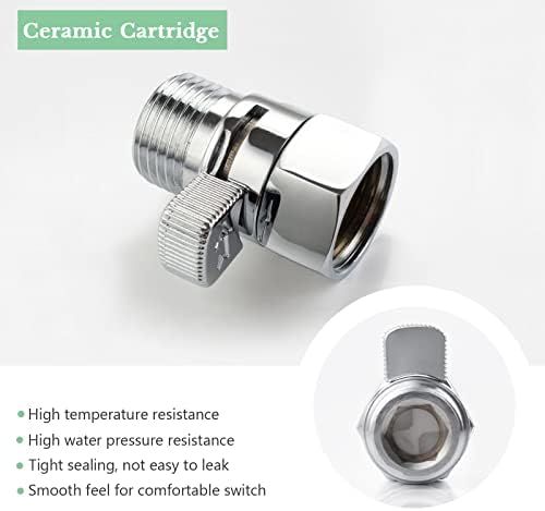APLusee Chrome Shower Flow Control Valve with On Off Switch