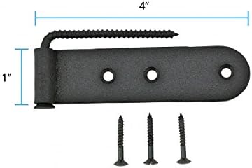 Sturdy Black Wrought Iron Hinges for Gates