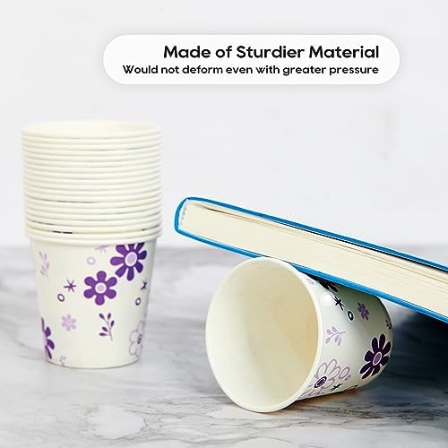 300-Pack 3oz Disposable Bathroom Cups Floral Design Perfect for Parties Birthdays and Travel