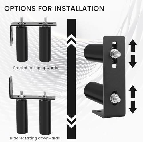 6 Gate Roller Guide Kit Universal L-Shaped Steel Bracket Heavy Duty Sliding Gate Hardware