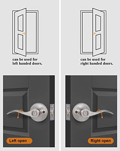 Front Door Lever Lockset with Exterior Door Knob and Deadbolt