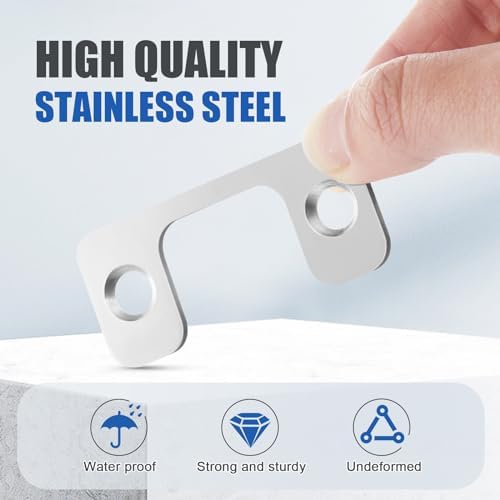 Tandefio Door Strike Plate Set with 4 Pieces and Stainless Steel Design