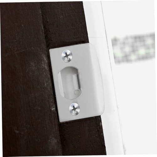 4-PC Set of Stainless Steel Deadbolt Strike Plates for Adjustment Door Latches with D-Shaped Design