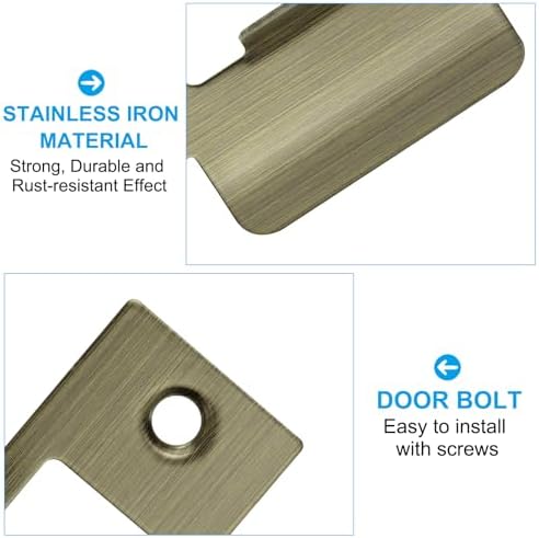 Sturdy 2 Pack Door Lock Strike Plate Set Interior Exterior Door Security Technical Grade Bronze