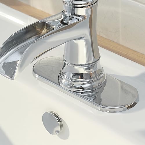 Greenspring BathVessel 4 Hole Deck Plate Escutcheon Chrome