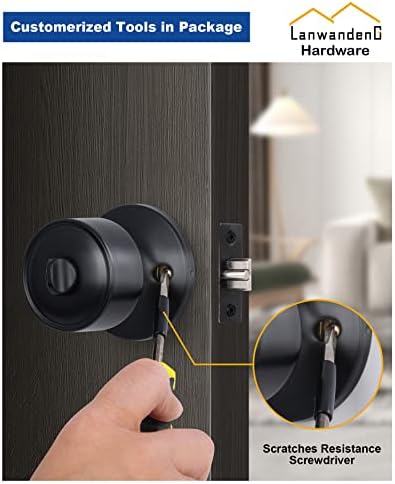 Lanwandeng Keyed Alike Entry Door Knobs Deadbolt Set