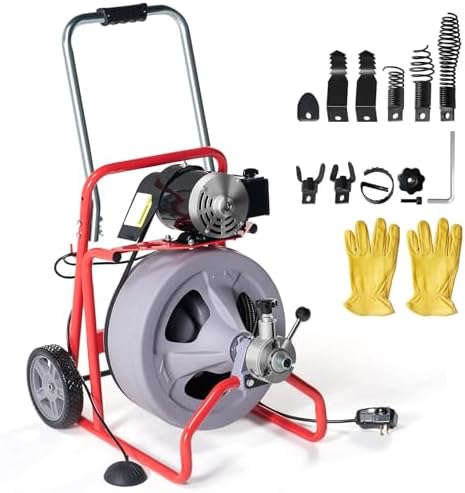 100FT Electric Drain Cleaner 38 with SafetyGuarantees for Plumbing Needs