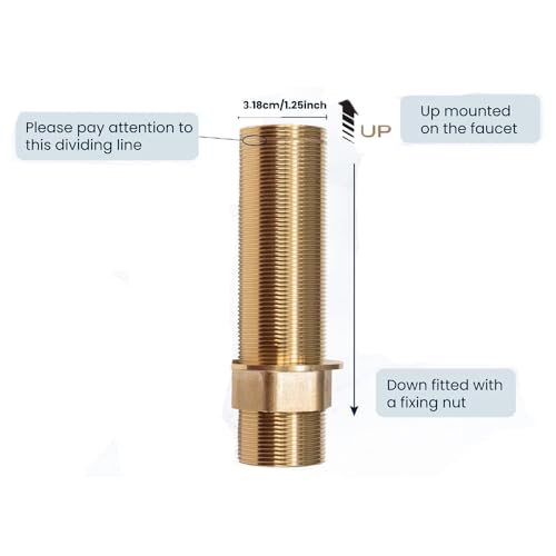 Weirun Faucet Nipple with Locking Nut and Washers 6 Shank 15cm