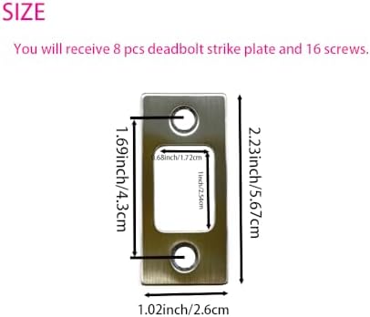 Sturdy Steel Door Strike Plate Set for Home Projects