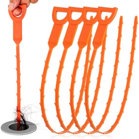QUIUMES Drain Snakes Kit - 4-Pack 20-inch Length