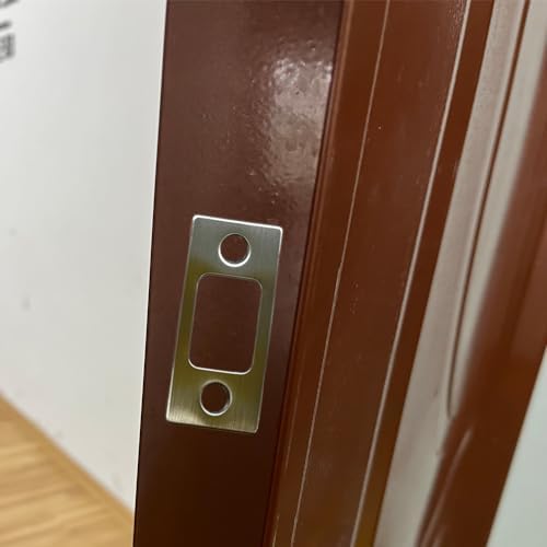 Sturdy Steel Door Strike Plate Set for Home Projects