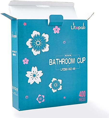 LITOPAK 400-Pack Disposable Bathroom Cups Bright Color 3 oz
