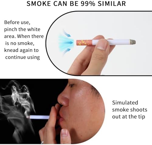 Clezen 2 Lengthy Cigarette Holders 4 Fake Puff cigarettes for Halloween Women Costumes