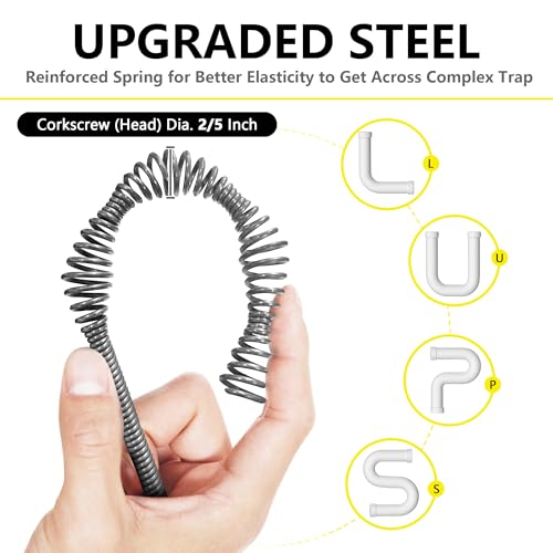 Drain Auger 25 Ft Heavy Duty_drain Clog Remover Effective for All Homes