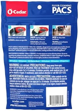 O-Cedar PACS Hard Floor Cleaner Crisp Citrus Scent 10 Count
