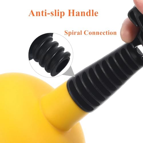 Cuzlarmul Compact Yellow Sink Plunger with Short Handle