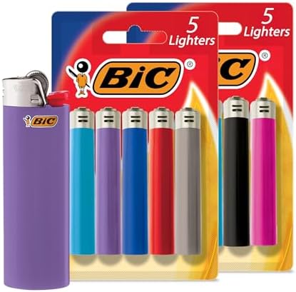 BIC Maxi Pocket Lighters Dependable 10-Pack with Assorted Colors