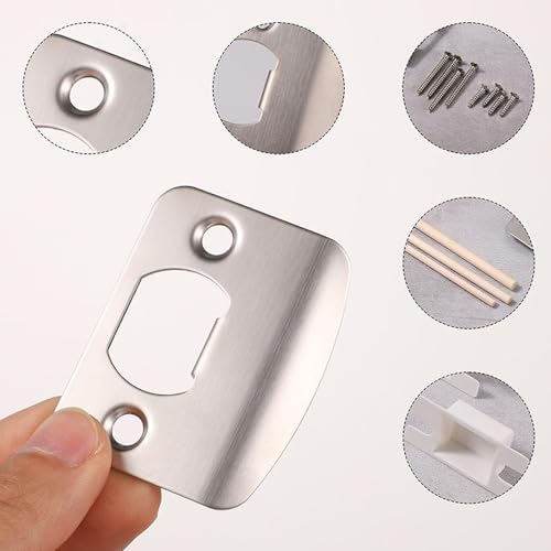 SUNSHNO 10PCS Door Strike Plate for Deadbolt