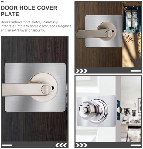 Uonlytech 4pc Stainless Steel Door Lock Repair Board for Home Use