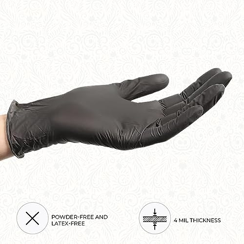 Professional Nitrile Gloves - Set of 100 Chemical-Resistant Powder-Free
