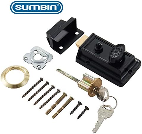 SUMBIN Front Door Latch with Black Finish