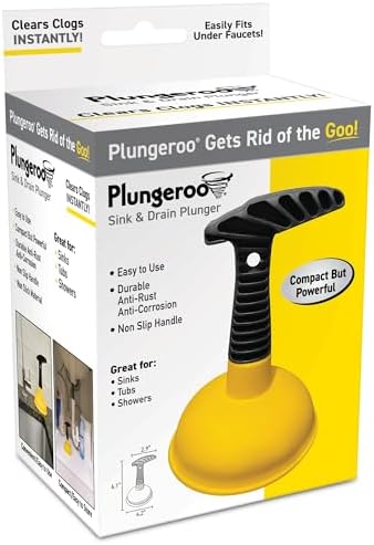 Powerful Mini Plunger Sink Cleanup with Yellow Design