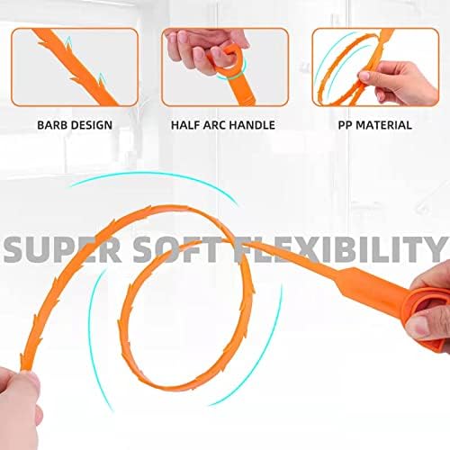 3-Piece Set of 25-Inch Hair Snake Drain Clog Remover