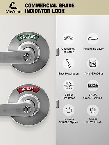 Privacy-V Door Handle for Commercial Restrooms