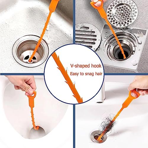 KeyFar 8 Pack 25 Inch Drain Snake Clog Remover