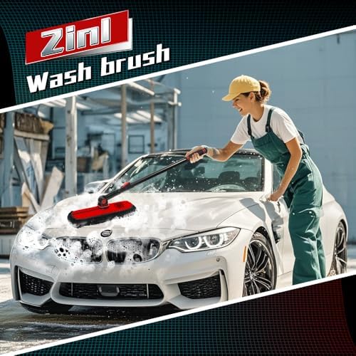 RIDE KINGS 2In1 Car Wash Brush Mop with Storage Bag