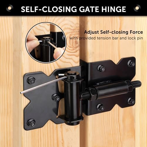 Adjustable 4-Piece Gate Hinges for wood vinyl fences