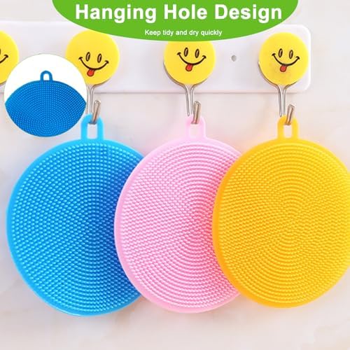 MISSJOJIAY silicone dish scrubber reusable kitchen tools for fasting cleaning