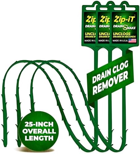 Zip-It 3-Pack Hair Clog Remover Set
