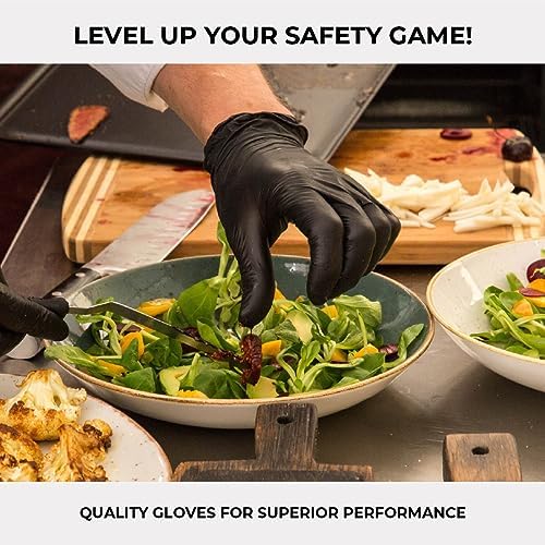 Professional Nitrile Gloves - Set of 100 Chemical-Resistant Powder-Free