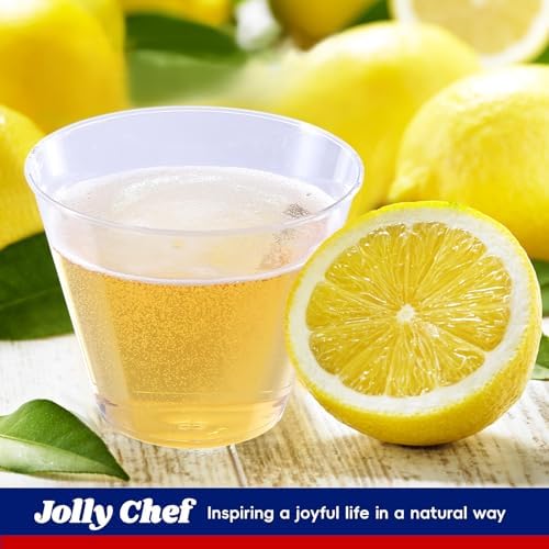 JOLLY CHEF 9 oz Clear Disposable Cups 100 Pack for Parties