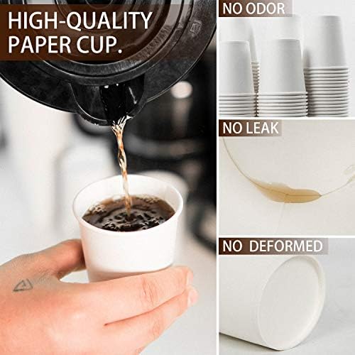 Perfectly White 300 Pcs 6 oz Disposable Cups Coffee Tea More
