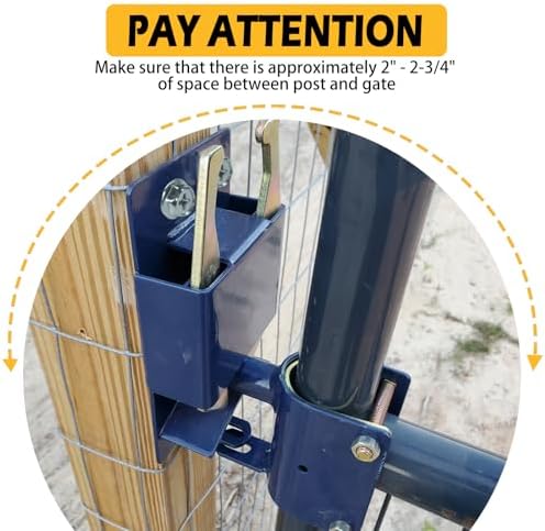 BOSFLAG Heavy Duty Two-Way Gate Latch for Metal Gates