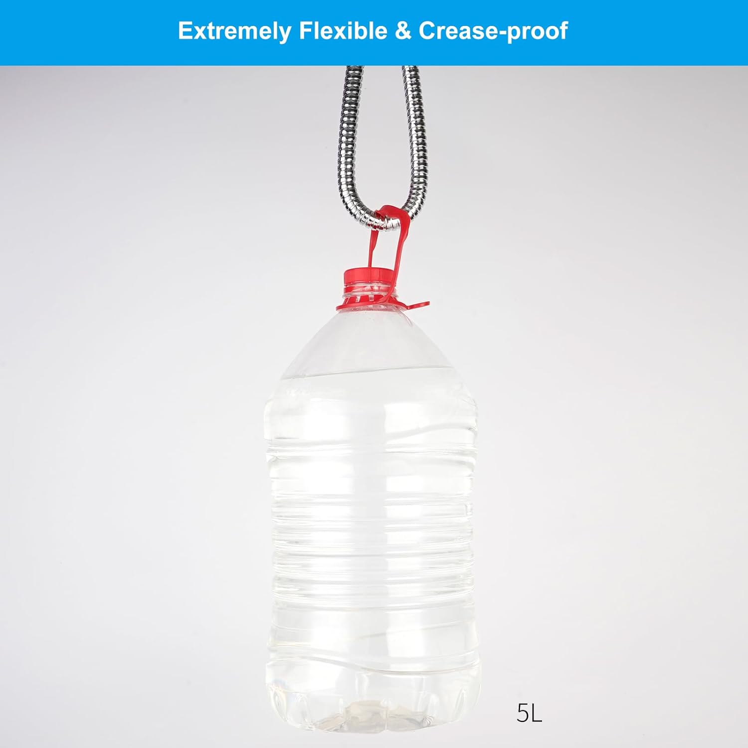 Hibbent All Metal 90-inch Stainless Steel Chrome Shower Hose wB brass Fittings for Home Use