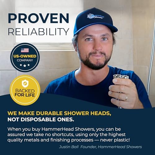 HammerHead Showers 72-Inch Metal Shower Hose for Handheld Showers