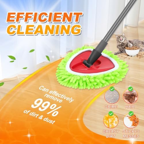 4-Piece Mop Pad Set for O-Cedar Spin Mop Microfiber Replacement Green