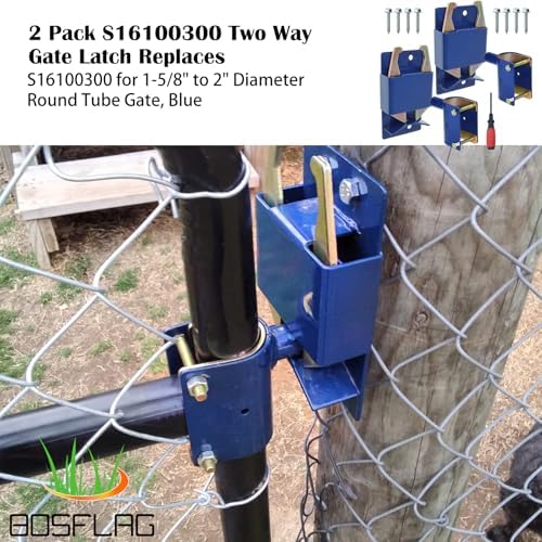 BOSFLAG Heavy Duty Two-Way Gate Latch for Metal Gates