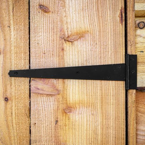 Uxcell 6 Pcs T-Strap Door Hinges Black