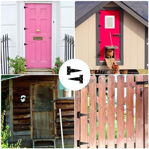 Premium 6-Inch Heavy Duty Hinges for Outdoor DoorsLockdown Quality for Sheds Barns and More