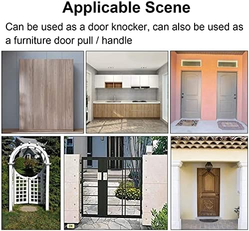 Vintage Front Door Door Knocker Green Shell-Shape Rustic Cast Iron for Cottage Home